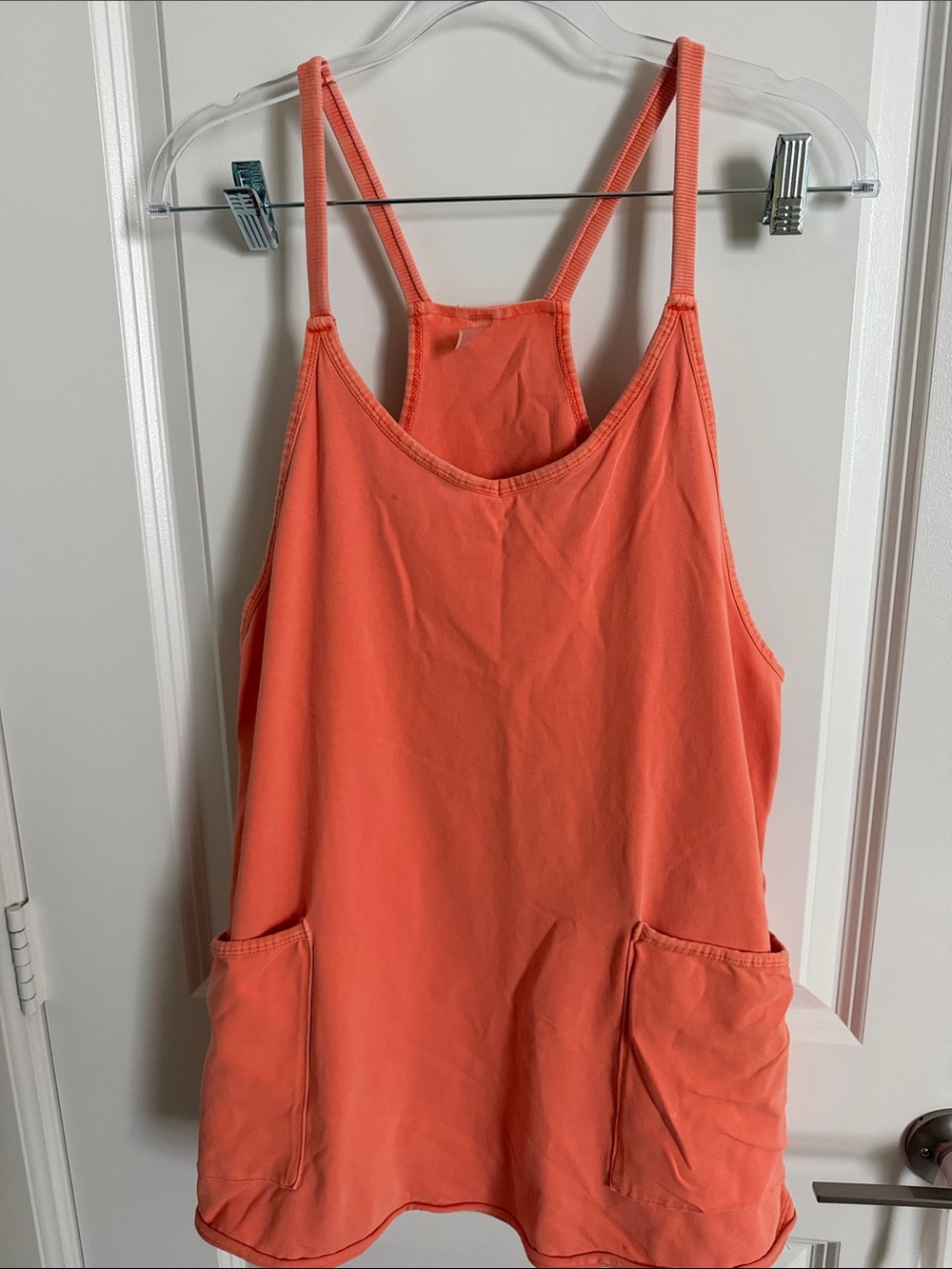 Free People Coral Mini Tank Dress with Front Pockets